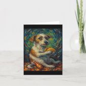 Funny Dog Eating Taco Graphic Art Design  Kaart (Voorkant)