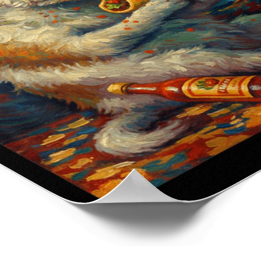 Funny Dog Eating Taco Graphic Art Design Poster (Hoek)