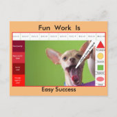 Funny dog educative game briefkaart (Voorkant)