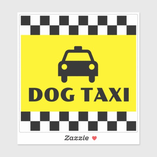 Funny Dog Eigenaar Taxi Driver Sticker (Vel)
