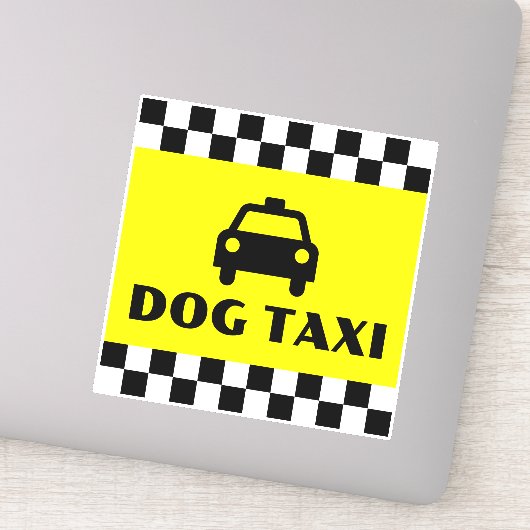 Funny Dog Eigenaar Taxi Driver Sticker (Detail)