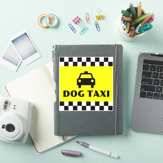Funny Dog Eigenaar Taxi Driver Sticker (iPad Cover)
