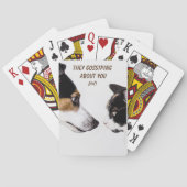 Funny Dog en Cat Conversation Pokerkaarten (Achterkant)