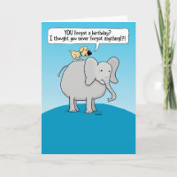 Funny Dog en Forgetful Elephant Belated Birthday