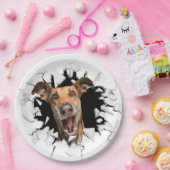 Funny dog face paper borden papieren bordje (Feest)