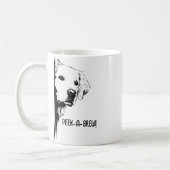 Funny Dog Face & "Peek-a-Brew" Dog Mom Humor Koffiemok (Links)