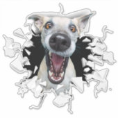 Funny dog face Sticker (Voorkant)