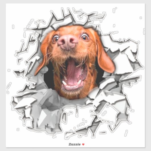 Funny dog face Sticker (Vel)