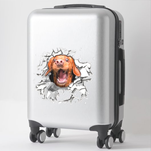 Funny dog face Sticker (Koffer)