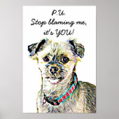 Funny Dog Farting Poster (Voorkant)