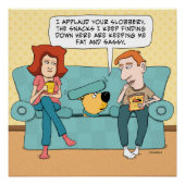 Funny Dog Finding Snacks Poster (Voorkant)