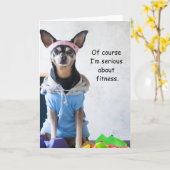 Funny Dog Fitness Pizza Kaart (Gele Bloem)