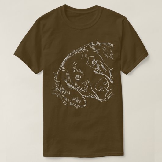 Funny Dog Flat Coated Retriever T-shirt (Design voorkant)