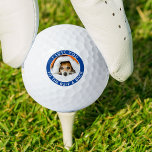 Funny Dog Foto Blue en White Golf Balls Golfballen<br><div class="desc">Persoonlijke fotogolfballen met bewerkbare tekst. De grappige formulering luidt: "Ik hou van je aan de rommel en rug",  die je graag wilt behouden of aanpassen. Het fotomalplaatje is opstelling voor u om uw eigen foto of hondenafbeelding toe te voegen.</div>
