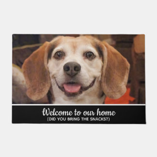 Funny Dog Foto bracht je snacks welkomstdeuren mee Deurmat