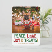 Funny Dog Foto Feestdagenkaart (Staand voorkant)