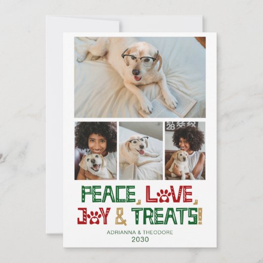 Funny Dog Foto Feestdagenkaart (Voorkant)