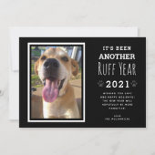Funny Dog Foto Ruff 2021 Kerstmis Feestdagenkaart (Voorkant)
