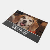 Funny Dog Foto van alle mensen met snacks Welkom Deurmat (Schuin)