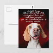 Funny dog gedachte briefkaart (Voorkant / Achterkant)