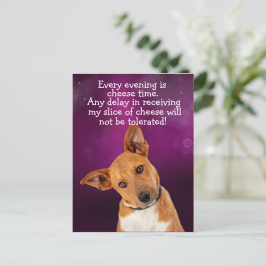 Funny dog gedachte briefkaart (Staand voorkant)