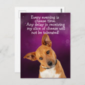 Funny dog gedachte briefkaart (Voorkant / Achterkant)