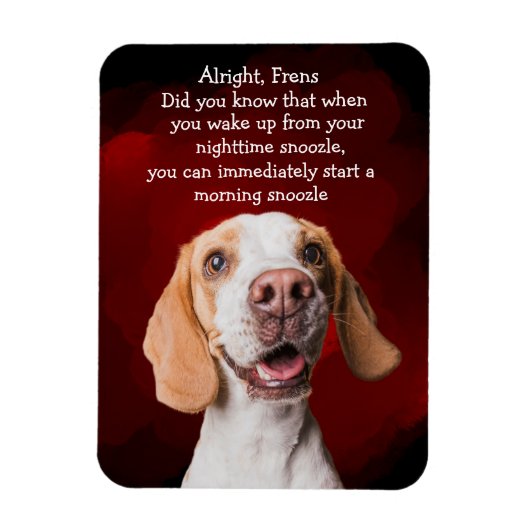 Funny dog-gedachte magnet magneet (Verticaal)