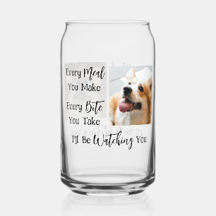 Funny Dog Gezegde 2 foto's Blikvorm Glas