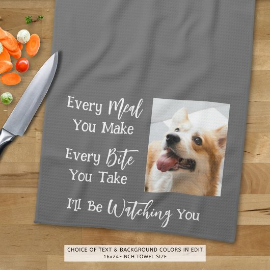 Funny Dog Gezegde Foto Aangepaste kleur Theedoek