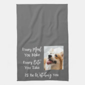 Funny Dog Gezegde Foto Aangepaste kleur Theedoek (Verticaal)