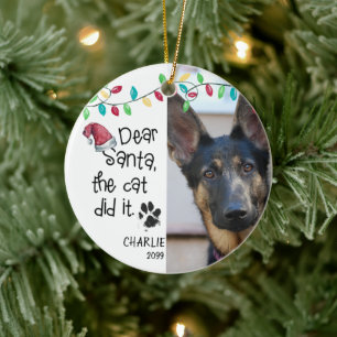 Funny Dog Gezegde Foto Keramisch Ornament