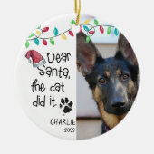 Funny Dog Gezegde Foto Keramisch Ornament (Voorkant)