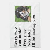 Funny Dog Gezegde Foto Keukenhanddoek (Verticaal)