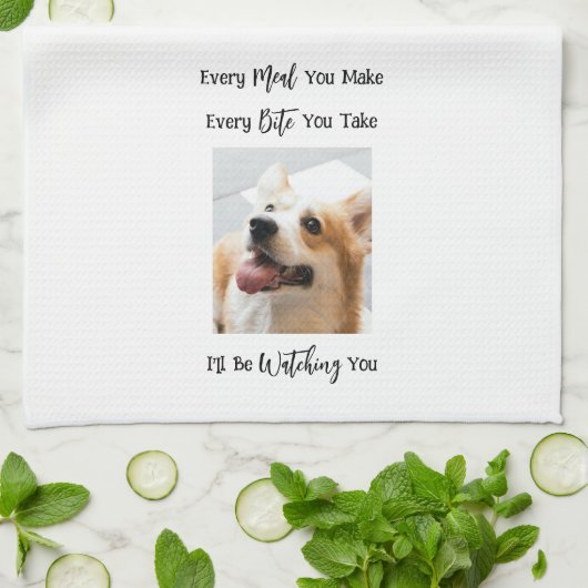 Funny Dog Gezegde Foto Keukenhanddoek (Gevouwen)