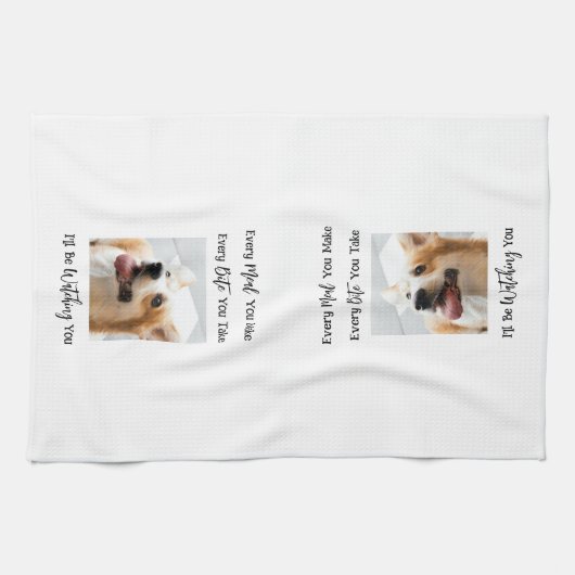 Funny Dog Gezegde Foto Keukenhanddoek (Horizontaal)