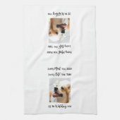 Funny Dog Gezegde Foto Keukenhanddoek (Verticaal)