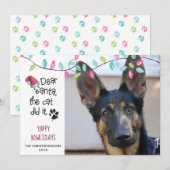 Funny Dog Gezegde | Pastellichten | Foto Feestdagenkaart (Voorkant / Achterkant)