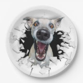 Funny dog gezicht papieren bordje (Voorkant)