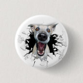 Funny dog gezicht ronde button 3,2 cm (Voorkant)