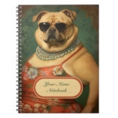  Funny Dog Glam Lady Spiral Notitieboek (Voorkant)