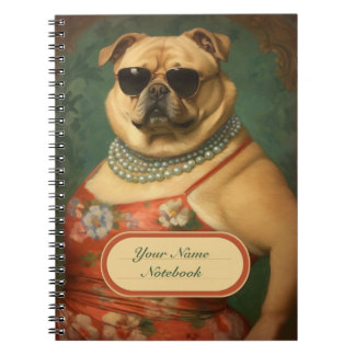 Funny Dog Glam Lady Spiral Notitieboek