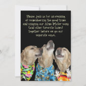 Funny Dog Graduation Party Invitation Kaart (Voorkant)