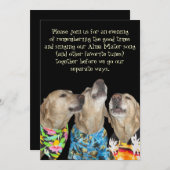 Funny Dog Graduation Party Invitation Kaart (Voorkant / Achterkant)
