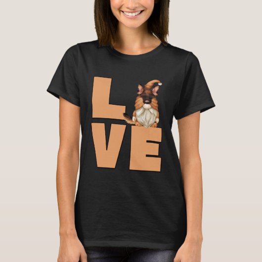 Funny Dog Graphic For Gnome Lover I Love My German T-shirt (Voorkant)