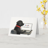 Funny Dog Greeting Card | Who’s a Goodog? Kaart (Gele Bloem)