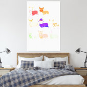 Funny Dog Groomer, penseel je hond-groomartikel Canvas Afdruk (Insitu (Slaapkamer))