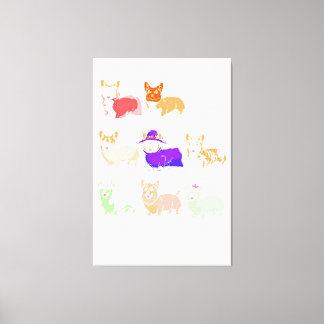 Funny Dog Groomer, penseel je hond-groomartikel Canvas Afdruk