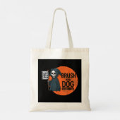 Funny Dog Groomer, penseel je hond-groomartikel Tote Bag (Achterkant)