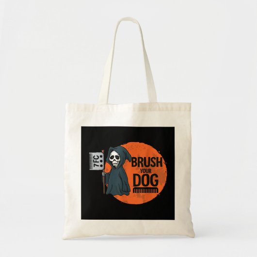 Funny Dog Groomer, penseel je hond-groomartikel Tote Bag (Voorkant)