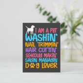Funny Dog Groomer Quote Pet Witty Puppy Grooming Briefkaart (Staand voorkant)